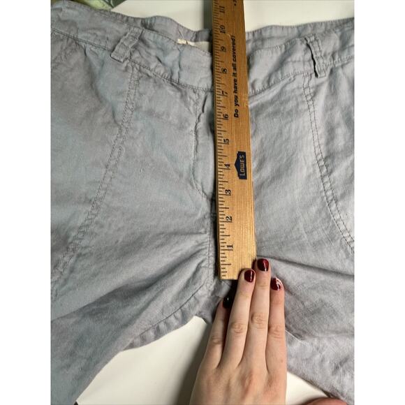 Eileen Fisher Pant 10 Medium Cargo Cropped Straight Zip Gray Lightweight 32 x 22 - Picture 14 of 16